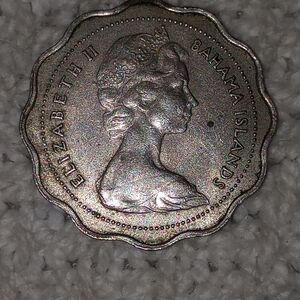Antique Vintage 1966 Bahamas Islands Coin with Scalloped Edge